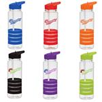 DH5808 24 Oz. Banded Gripper Bottle With Straw And Custom Imprint